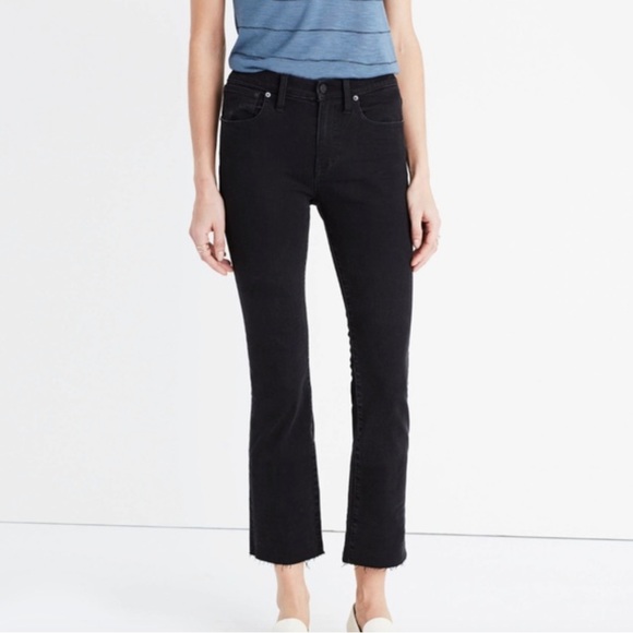 Madewell Cali Demi Boot Crop flare Jeans in Kane Wash size 25 - Picture 1 of 6
